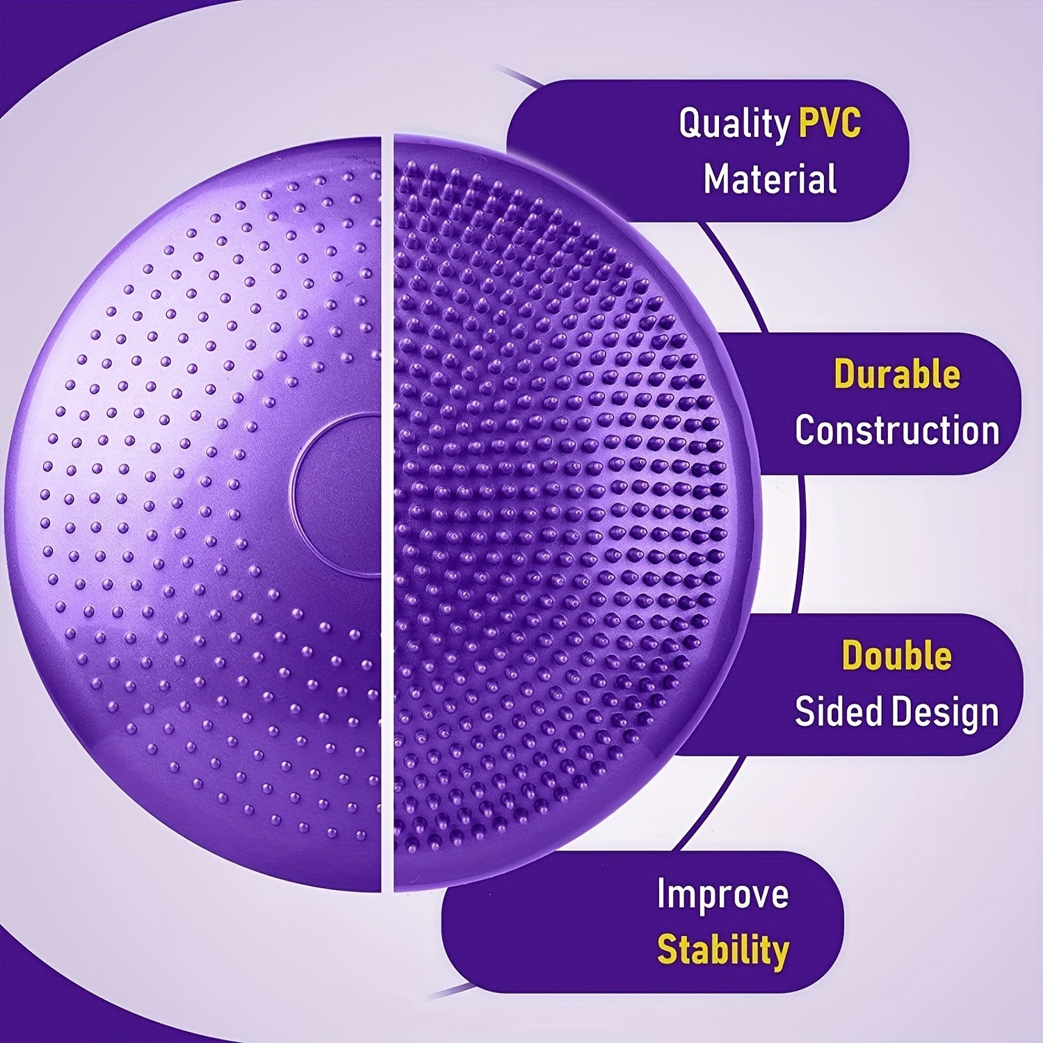 2pcs Inflatable Balance Boards - Stability & Core Strength Trainer(Blue & Purple)