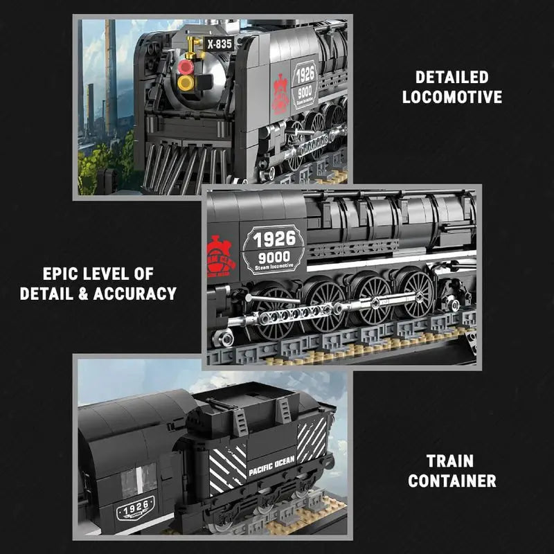 9000-Class Steam Locomotive 1545Pcs
