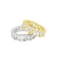 Abstract Shaped Clear CZ Ring (D58)