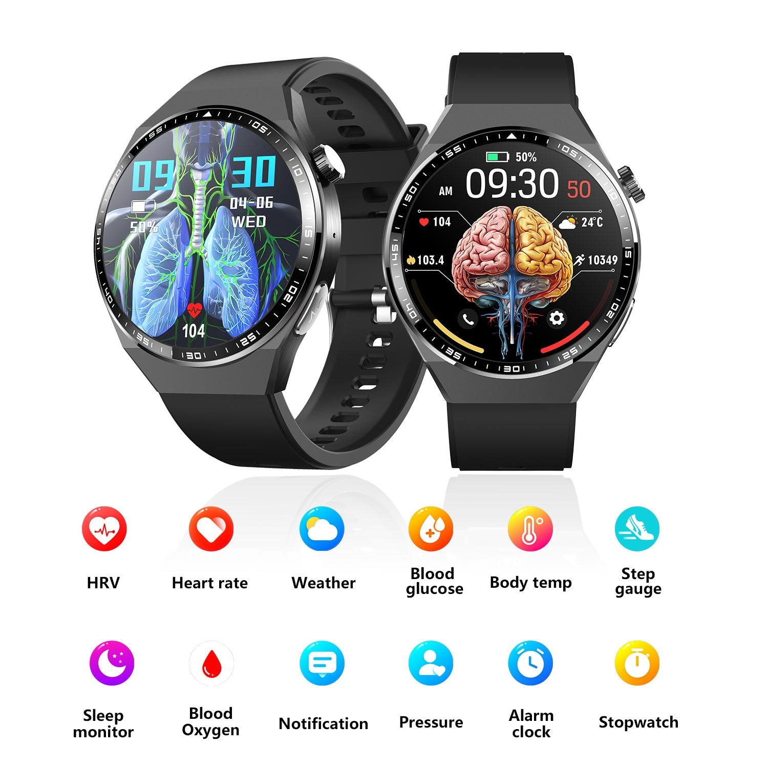 2025 New Accurate Measure ECG+PPG Diabetic Watches for Women Men Full Touch Screen Sport Fitness Watches Bluetooth For Android ios Smartwatch