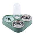 500ML Dog Bowl Cat Feeder Bowl With Dog Water Bottle Automatic Drinking Pet Bowl Cat Food Bowl Pet Stainless Steel Double 3 Bowl-5