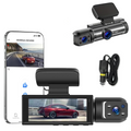 1080P WiFi Dual Lens Dash Cam Front Rear Car DVR Black